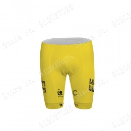 Yellow EF Education Frist Tour De France 2021 Korte Fietsbroeken 2021062743