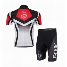 2014 Fox Racing Fietskleding Fietsshirt Korte Mouwen+Fietsbroek Korte zeem rood 990