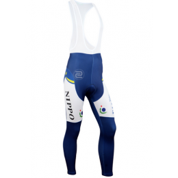 2014 FANTINI Lange Fietsbroeken Bib Blauw geel Wit 1419