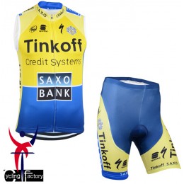 2014 Saxo Bank Tinkoff Fietsshirt Zonder Mouwen+Korte Fietsbroeken 1325