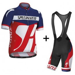 Specialized Fietskleding Fietsshirt Korte Zwart rood+Korte Fietsbroeken Bib Zwart 1187