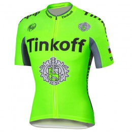 2016 Tinkoff Saxo Bank Fluo Green Fietsshirt Korte Mouw 2016036070