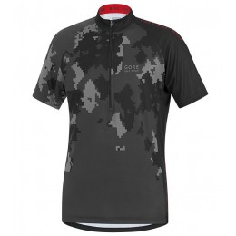 2016 GORE Element Digit Camo anthracite gris Fietsshirt Korte Mouw 2016036550