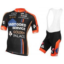 2016 VASTGOEDSERVICE-GOLDEN PALACE Fietskleding Fietsshirt Korte+Korte fietsbroeken Bib 2016036776