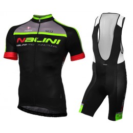 2015 Nalini Grechetto zwart fluorescence Fietsshirt Korte Mouwen+Bib Fietsbroek Korte 2017
