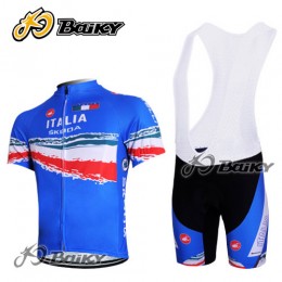 CASTELLI ITALIA SKODA Fietspakken Fietsshirt Korte+Korte koersbroeken Bibblauw 4242