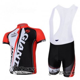 Giant Sram Pro Team Fietsshirt Korte mouw Korte fietsbroeken Bib met zeem Kits rood wit zwart 4250