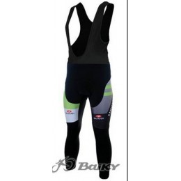 Liquigas Cannondale Pro Team lange fietsbroeken Bib met zeem zwart groen 306