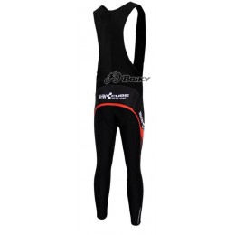 MHW Cube Racing Team lange fietsbroeken Bib met zeem rood zwart 4718