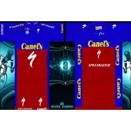 CANEL-S-SPECIALIZED Fietskleding Set wielershirt korte mouwen+koersbroek kort Bib 33nl10208