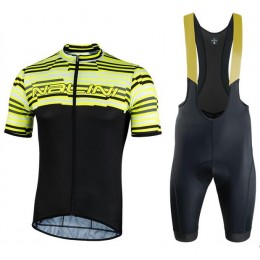 NALINI Chamonix 1924 Fietskleding Wielershirt Korte Mouw+Korte Fietsbroeken Bib Neon Geel Zwart ZVPPP ZVPPP
