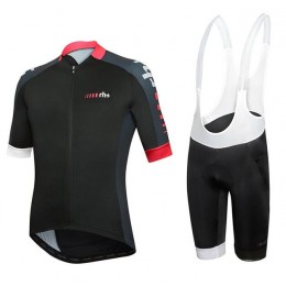 2020 RH+Logo Fietskleding Wielershirt Korte Mouw+Korte Fietsbroeken Bib Zwart Rood F90RI F90RI