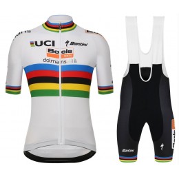2019 Boels Dolmans World Champion Fietskleding Set Fietsshirt Korte Mouw+Korte fietsbroeken ROBN347