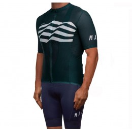 2019 MAAP M-Flag Ultra groen Fietskleding Set Fietsshirt Korte Mouw+Korte fietsbroeken FJKE628