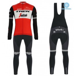 2019 Trek Fabrik Racing rood Thermo Wielerkleding Set Wielershirts lange mouw+fietsbroek lang met OSFZ738