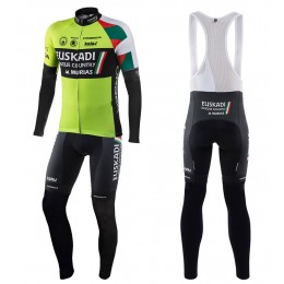 2017 Euskadi Kalas Fietskleding Wielershirt lange mouw+Lange fietsbroeken Bib 2463