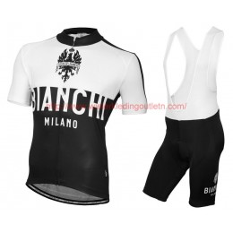 2016 Bianchi Milano Nalon wit-zwart Wielerkleding Wielershirt Korte+Korte Fietsbroeken Bib 213521