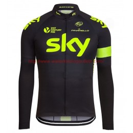 2016 Sky Team Fluo Wielerkleding Wielershirt lange mouw 213703