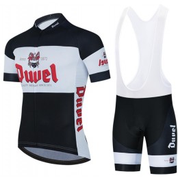 2020 Duvel Beer Fietskleding Wielershirt Korte Mouw+Korte Fietsbroeken Bib zwart ROU9A