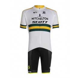 2020 MITCHELTON SCOTT Australian Champion Fietskleding Wielershirt Korte Mouw+Korte Fietsbroeken Bib H07MV