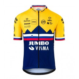 2020 TEAM JUMBO VISMA SLOVENIAN CHAMPION Fietsshirt Korte Mouw 3HWH4