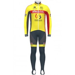 2020 WALLONIE BRUXELLES Fietskleding Set Wielershirts lange mouw+fietsbroek lang met Q4XAN