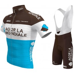 AG2R LA MONDIALE 2019 Fietskleding Set Fietsshirt Korte Mouw+Korte fietsbroeken Bib 190224034