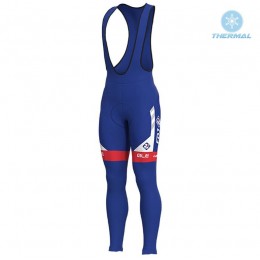 2018 Profteam FDJ wit Winter Lange Bib Fietsbroeken cOosm