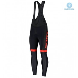 2019 Scott-RC-Profteam zwart-rood Winter Lange Bib Fietsbroeken hZFmN